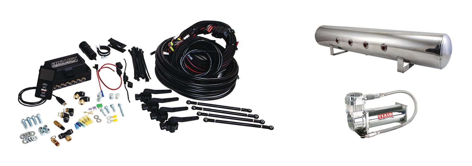 Air Lift 3H (3/8″ Air Line, 5 Gallon Polished Tank, VIAIR 444C Compressor)