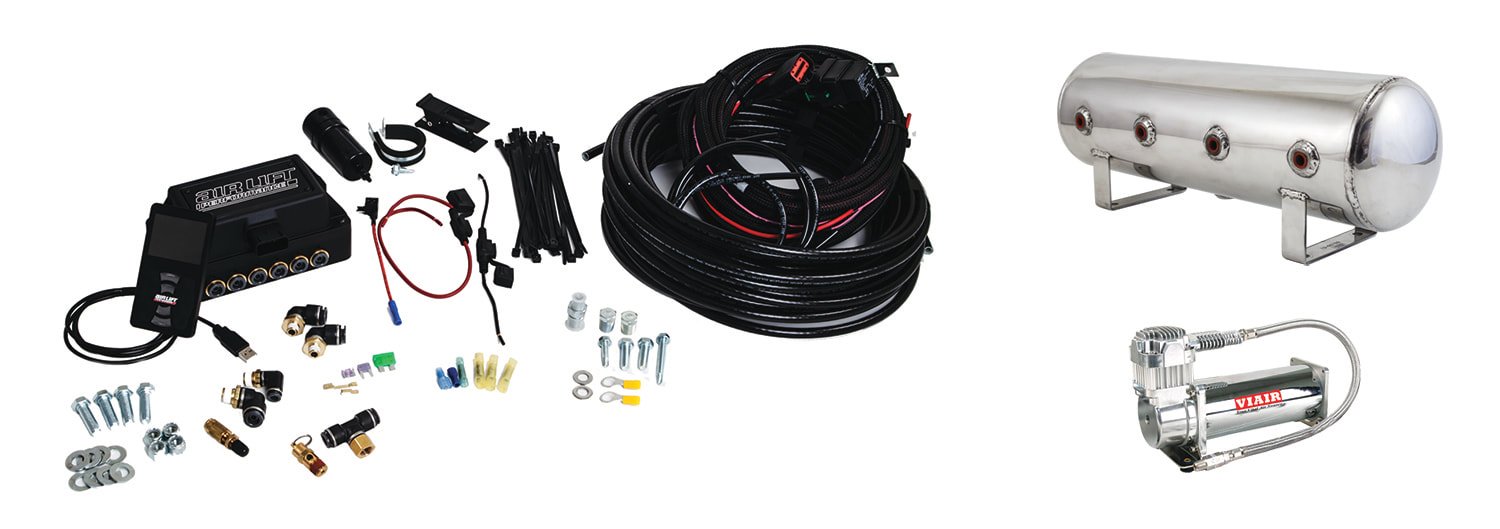 Air Lift 3P (3/8″ Air Line, 2.5 Gallon Polished Tank, VIAIR 444C Compressor)