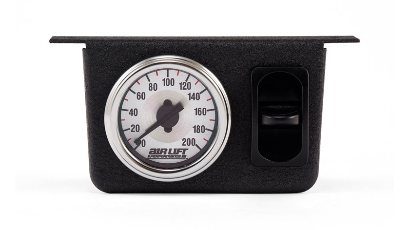 Air Lift Single Needle Gauge Panel with one paddle switch - 200 PSI